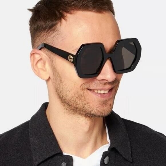 💯 - New Authentic Gucci Grey Geometric unisex Sunglasses GG0772S 004 55